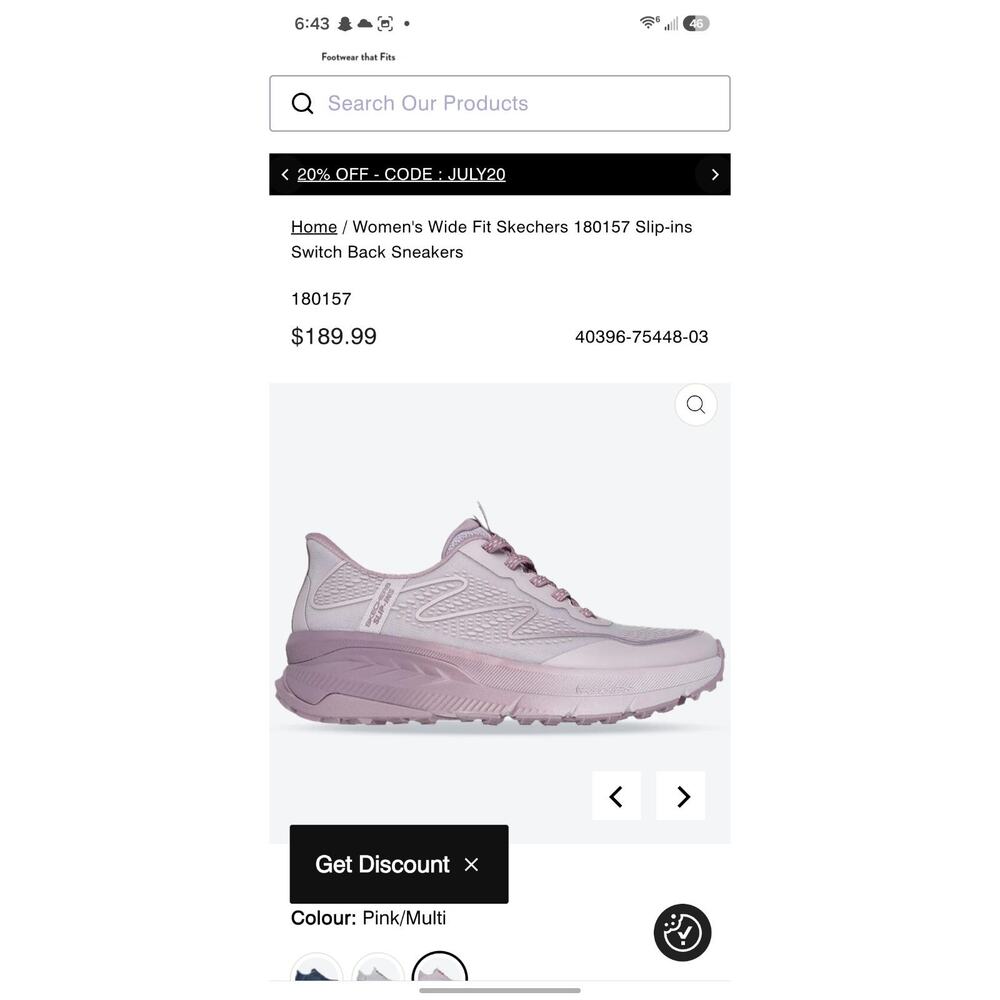 Womens Lavendar Back Mist Skechers Slip On Sneakers Shoes Size 9 - Picture 6 of 6